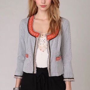 Free People My Fair Lady Stripe Jacket